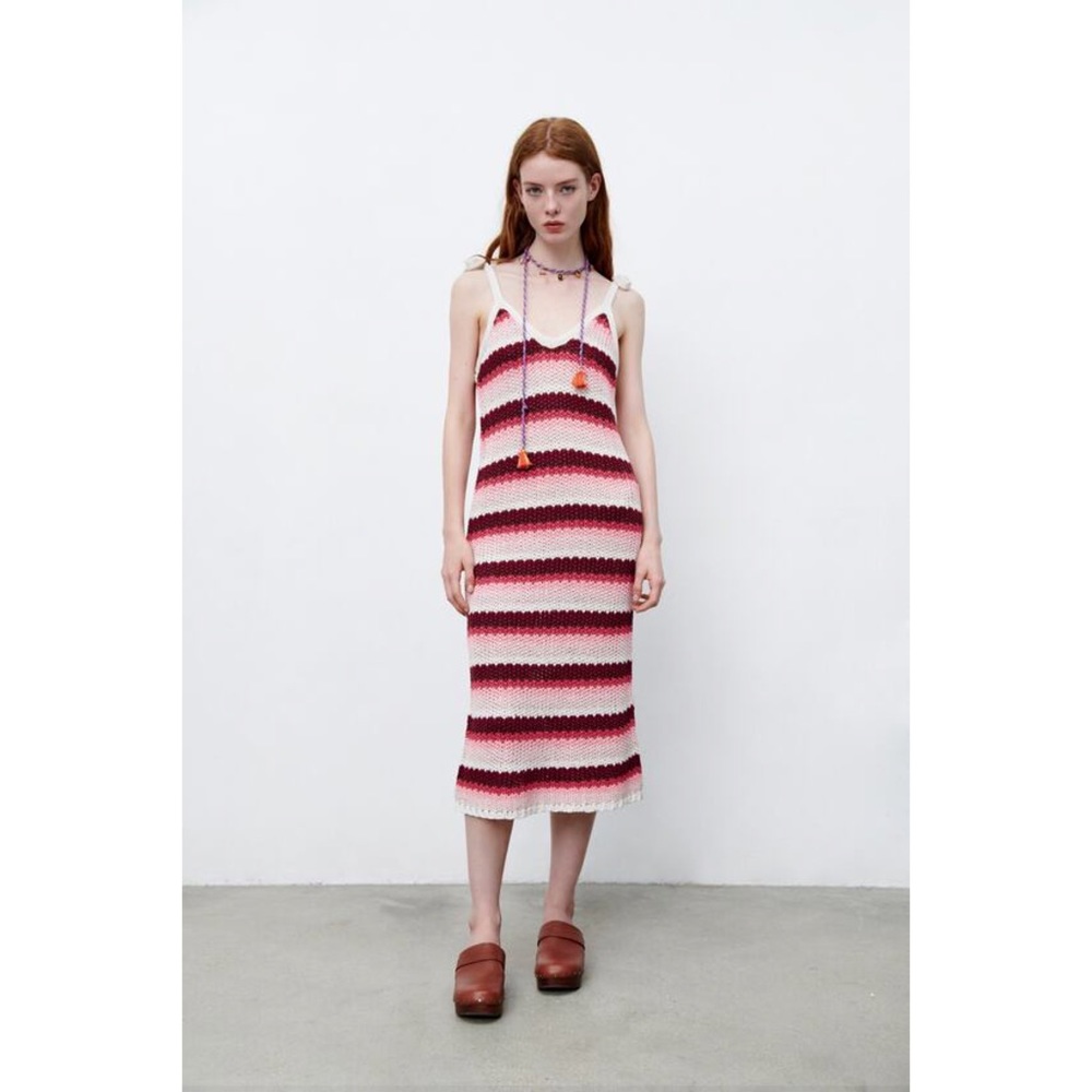 NWT Zara Striped Knit Dress Size Small